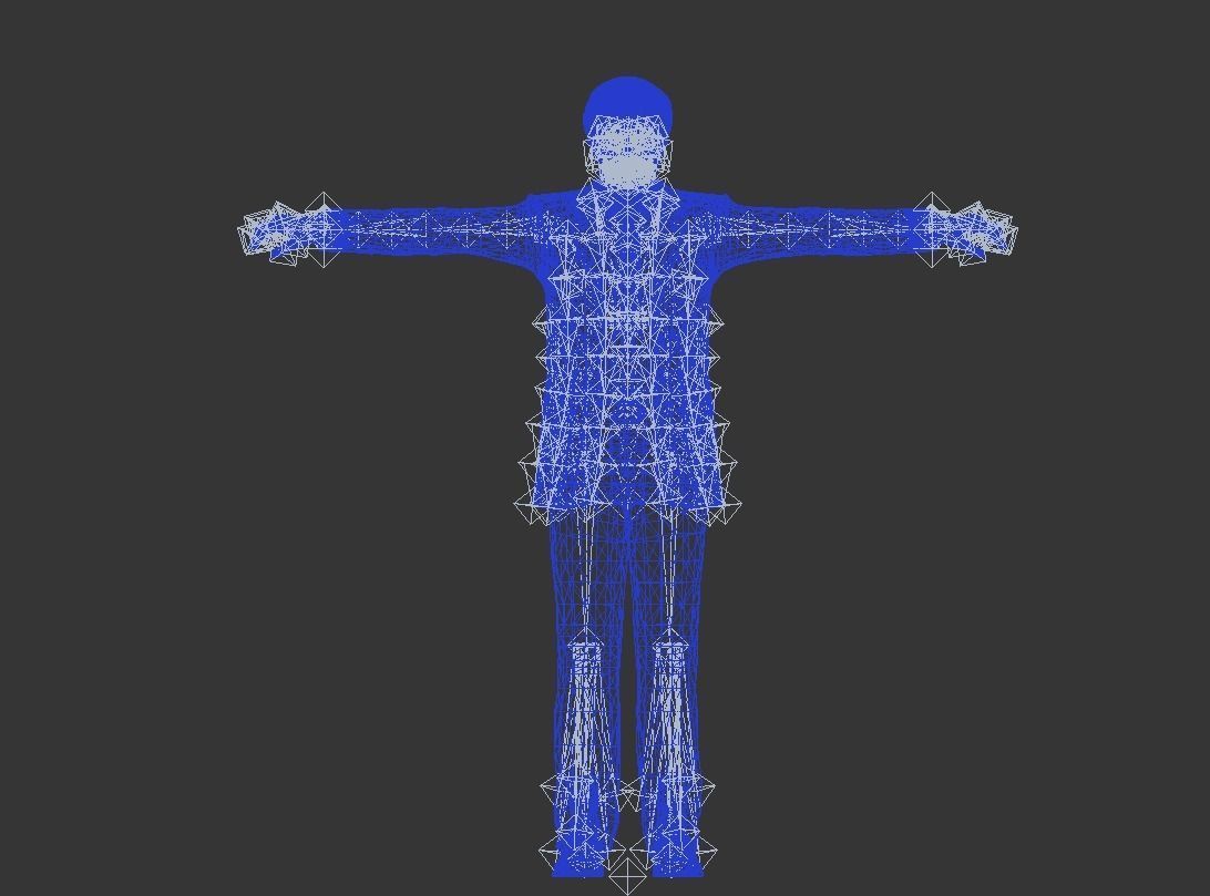 Man in suits Low-poly 3D model_10