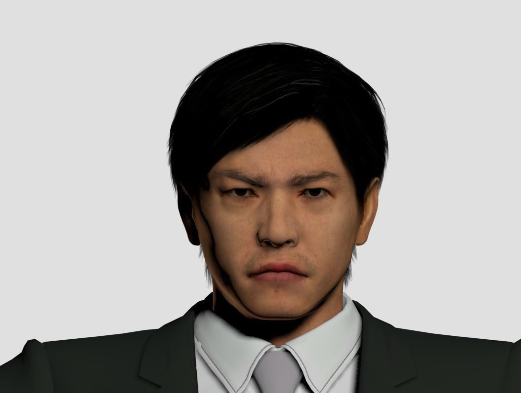 Man in suits Low-poly 3D model_4