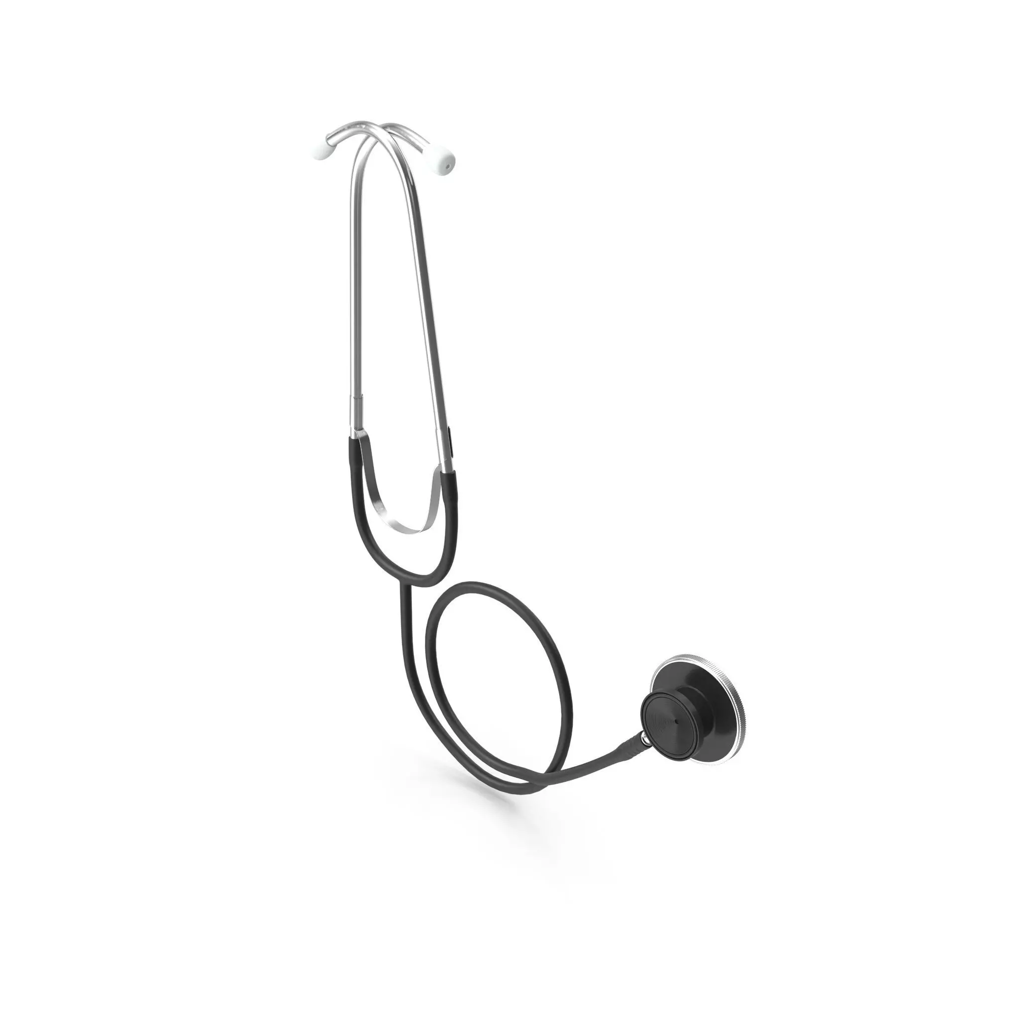 Stethoscope Black Low-poly 3D model_0