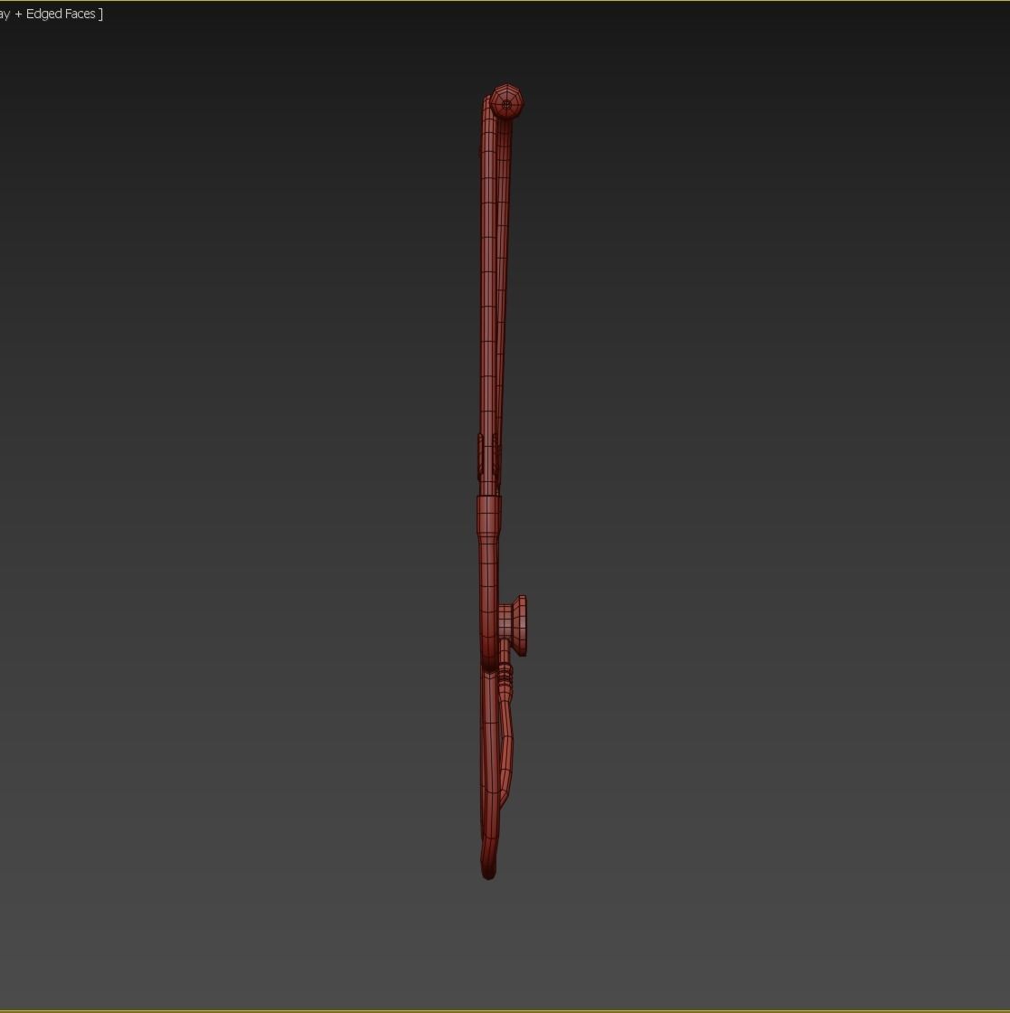 Stethoscope Black Low-poly 3D model_19