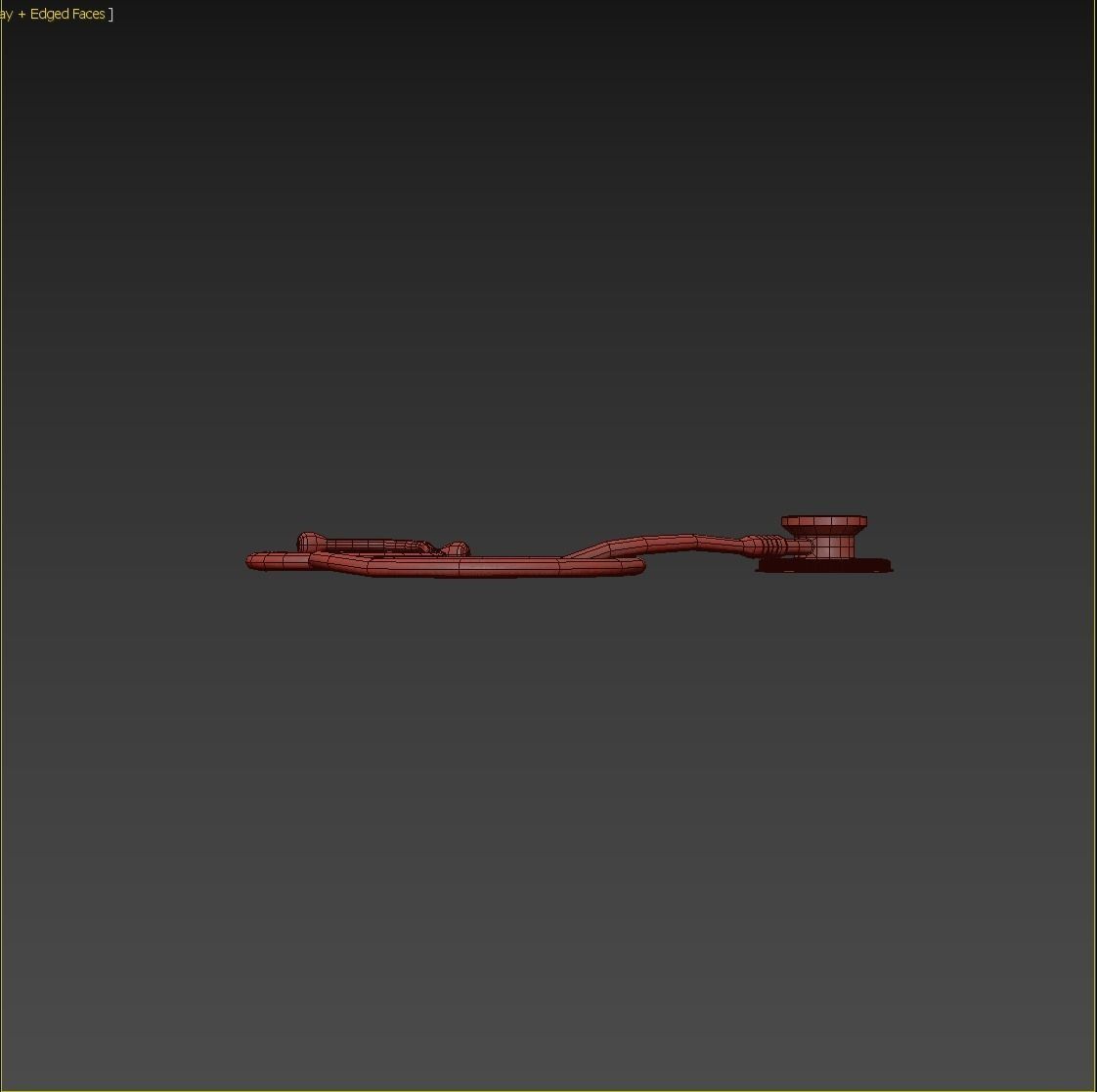 Stethoscope Black Low-poly 3D model_22