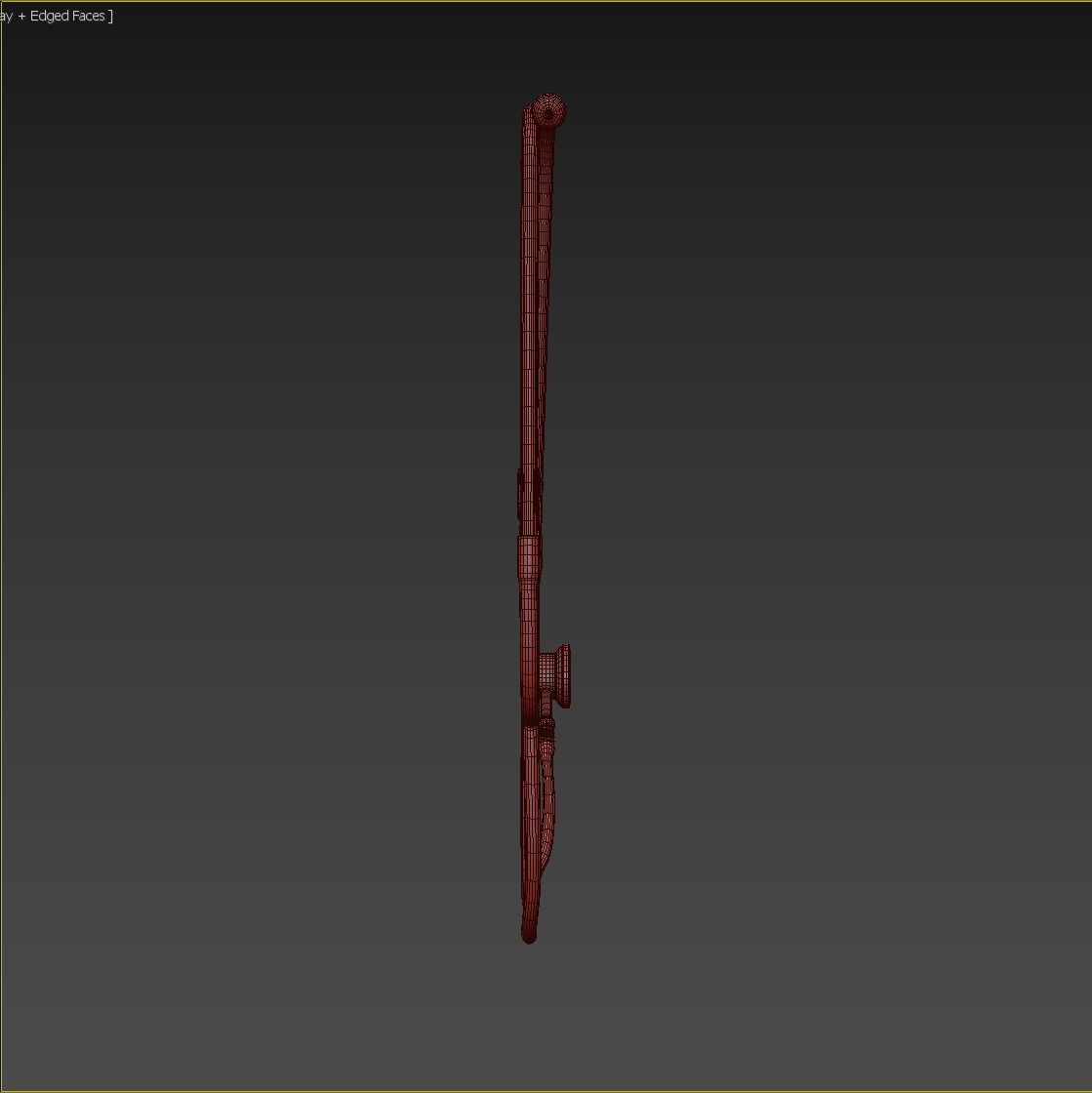 Stethoscope Black Low-poly 3D model_20