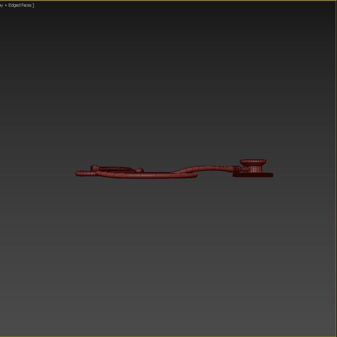 Stethoscope Black Low-poly 3D model_23