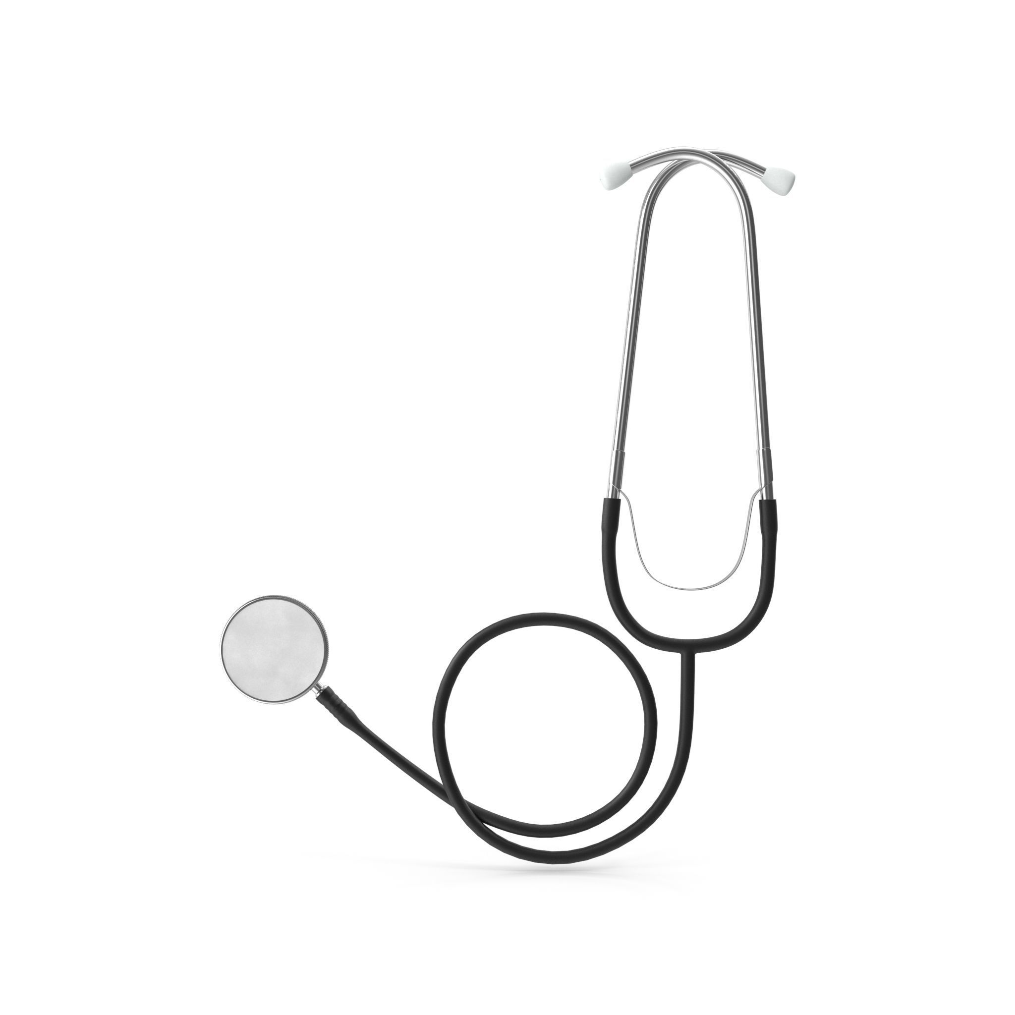 Stethoscope Black Low-poly 3D model_15
