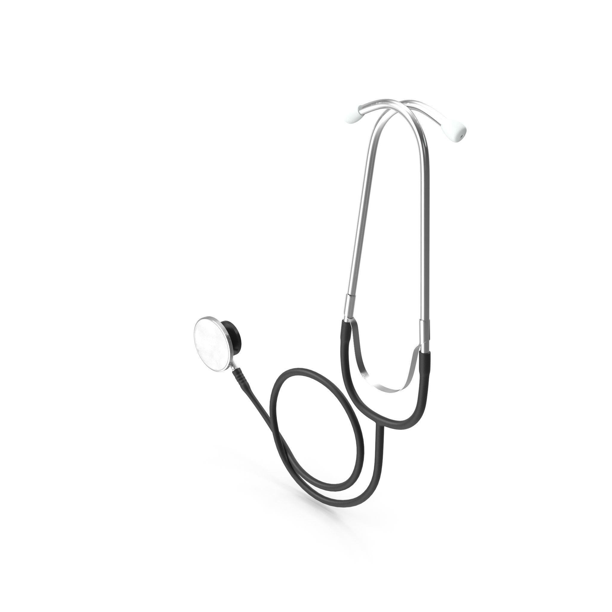 Stethoscope Black Low-poly 3D model_6