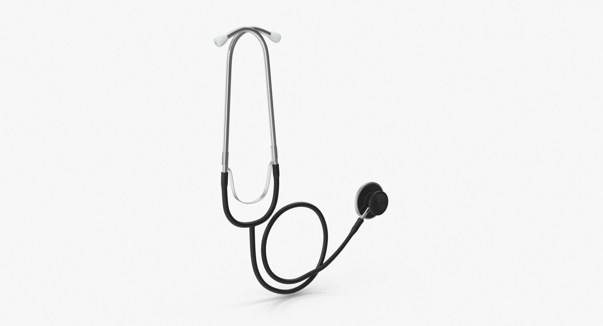Stethoscope Black Low-poly 3D model_24