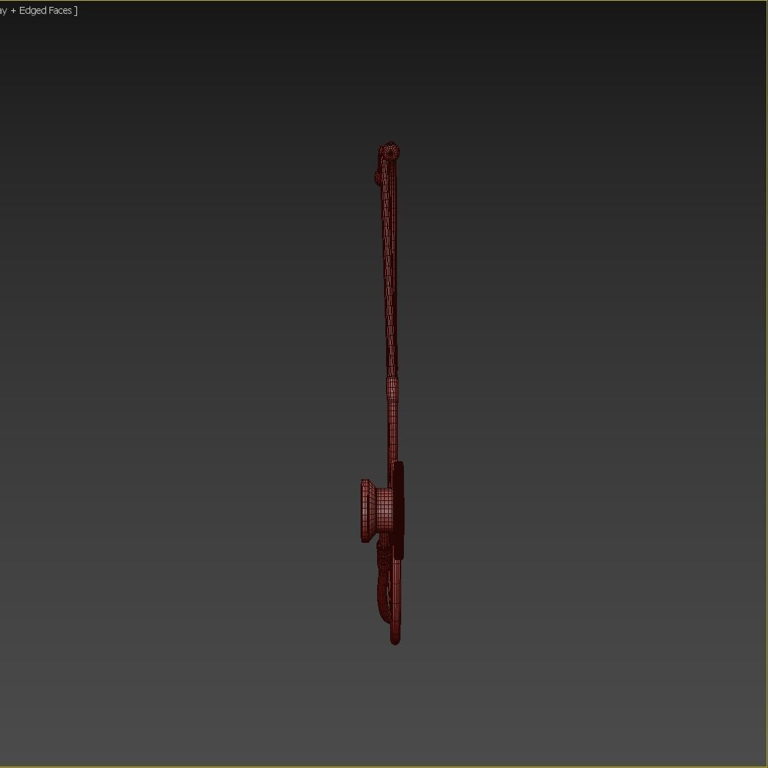 Stethoscope Red Low-poly 3D model_14