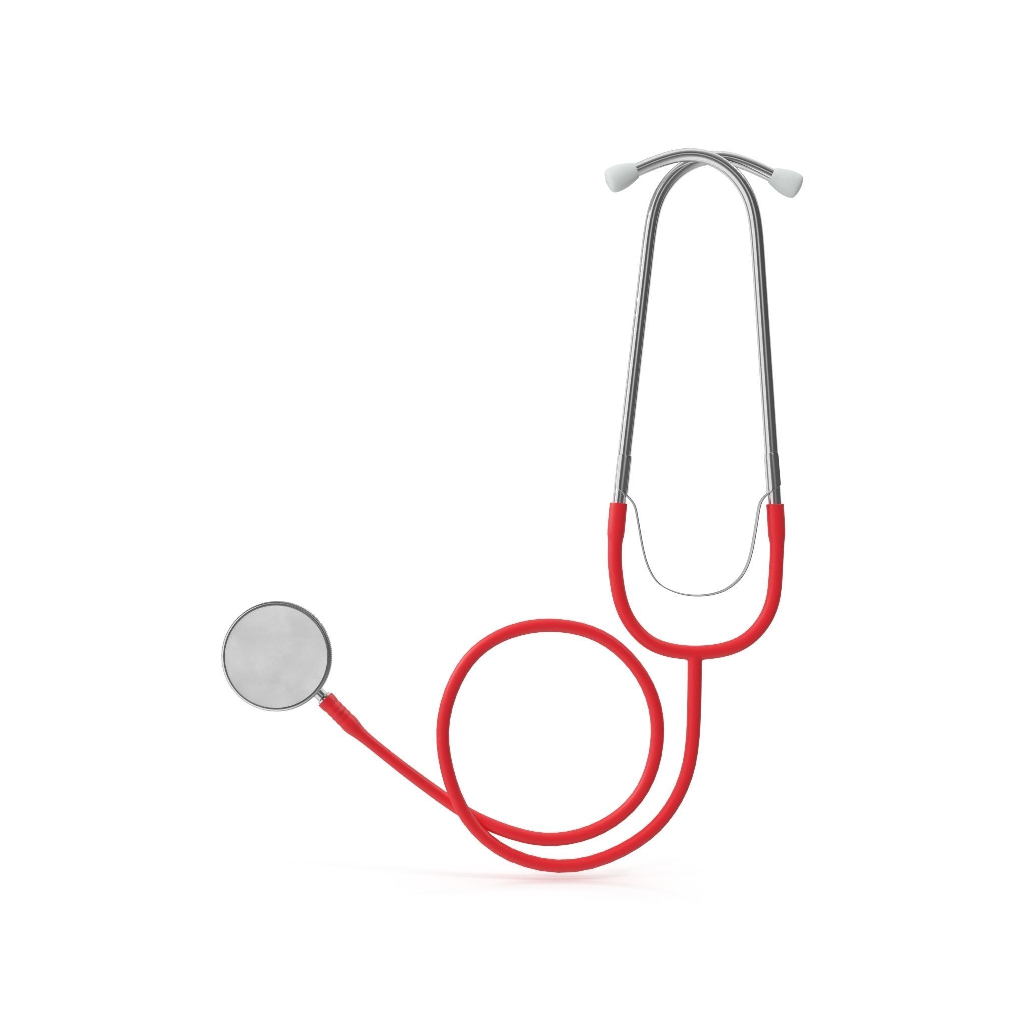 Stethoscope Red Low-poly 3D model_15