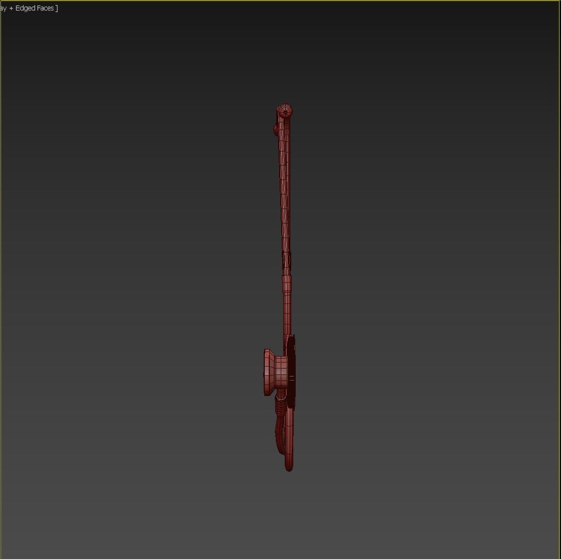 Stethoscope Red Low-poly 3D model_13