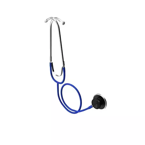 Stethoscope Blue Low-poly 3D model