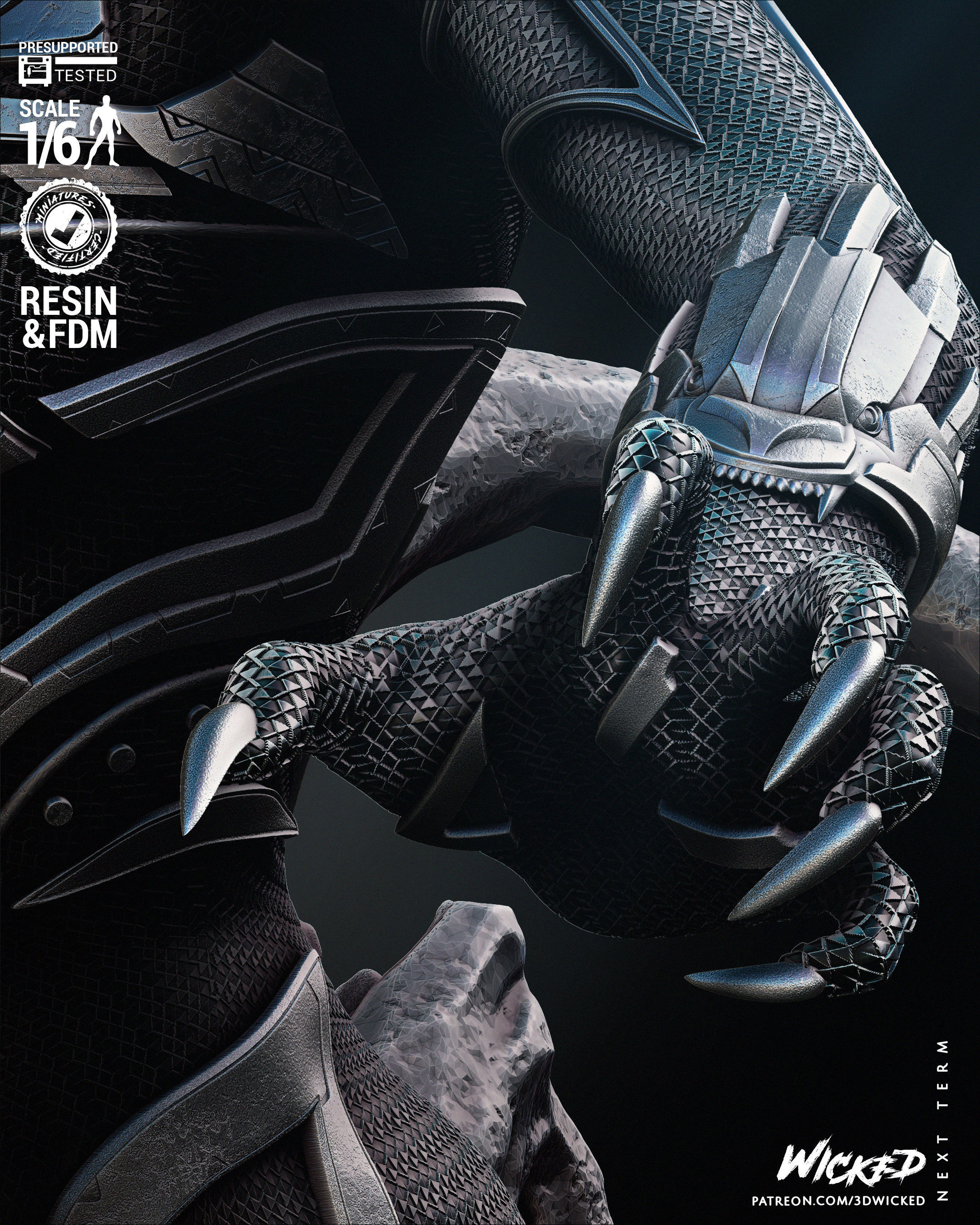 Wicked Marvel Shuri sculpture Tested for 3D printing 3D print model_35