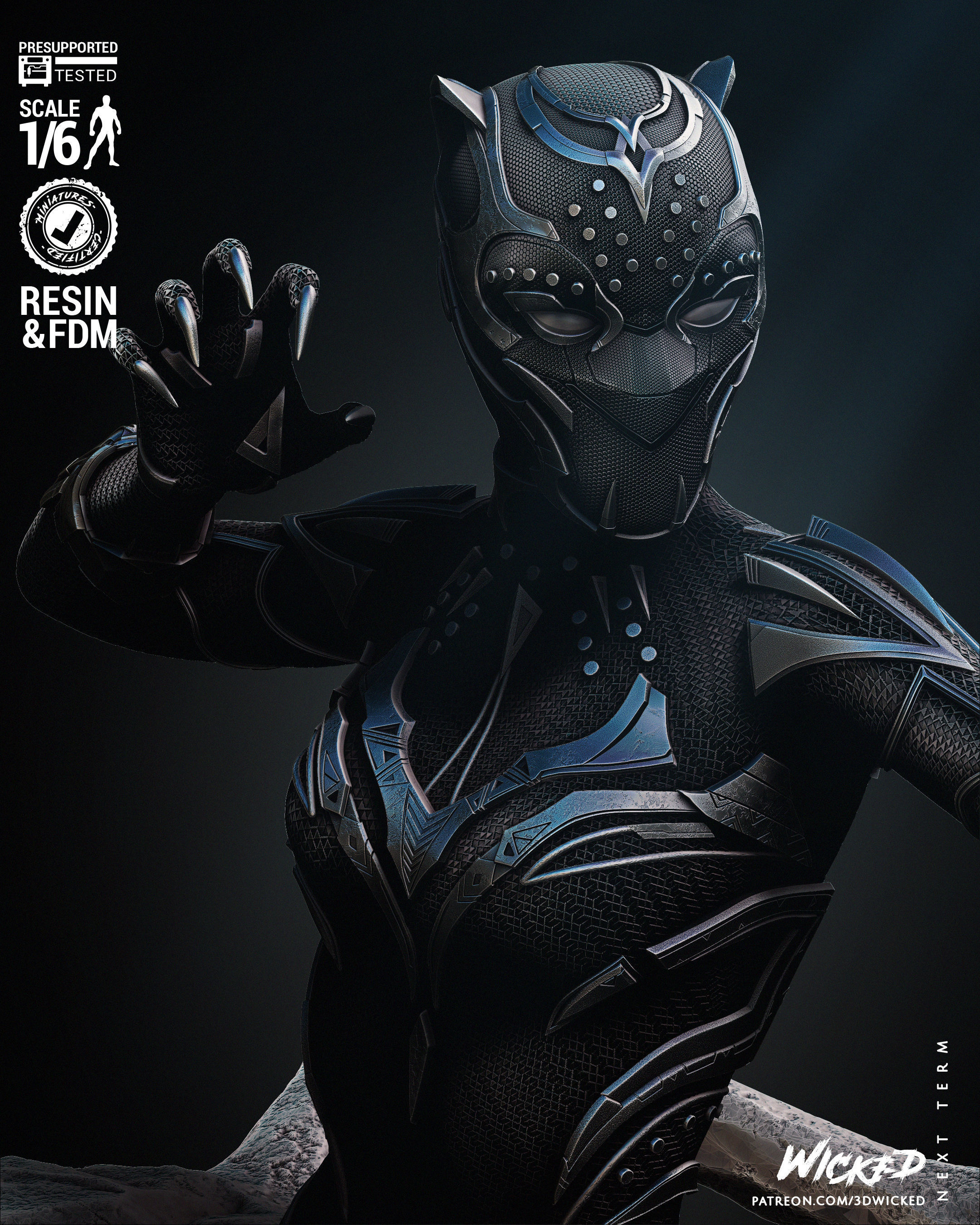 Wicked Marvel Shuri sculpture Tested for 3D printing 3D print model_23