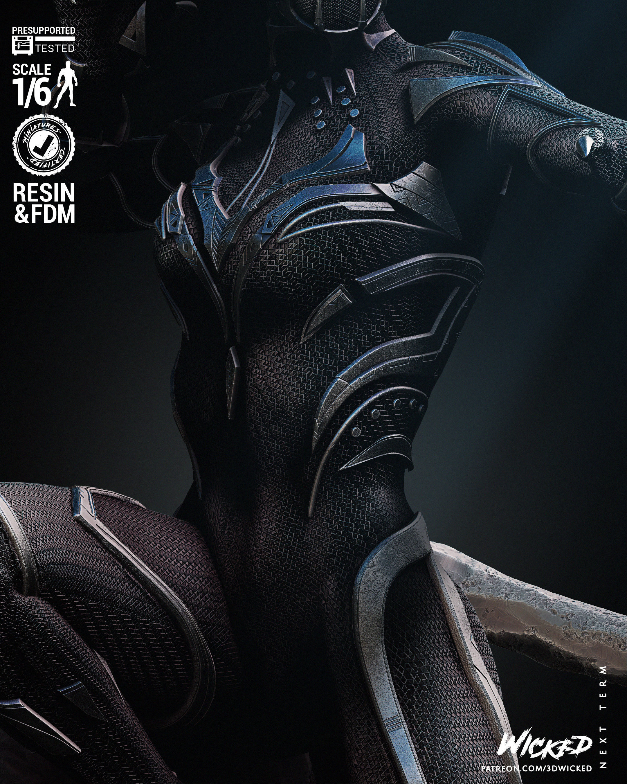 Wicked Marvel Shuri sculpture Tested for 3D printing 3D print model_28