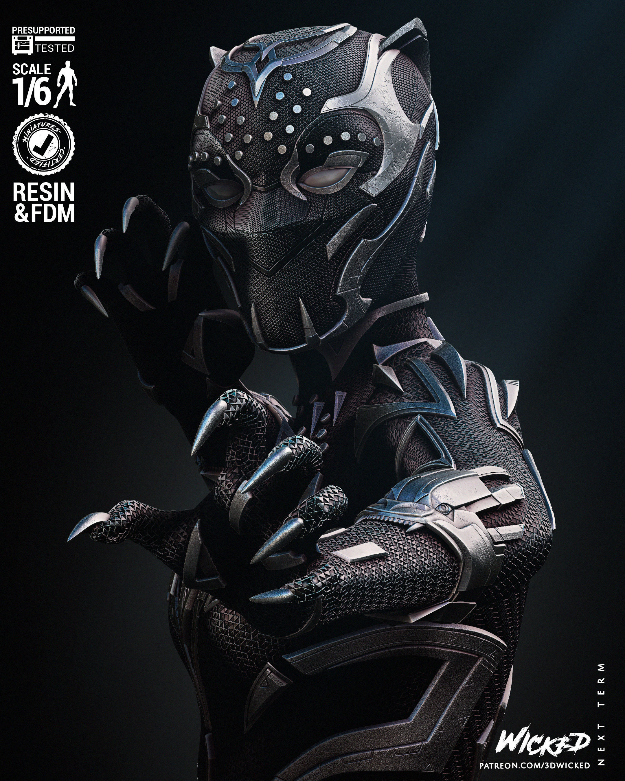 Wicked Marvel Shuri sculpture Tested for 3D printing 3D print model_16