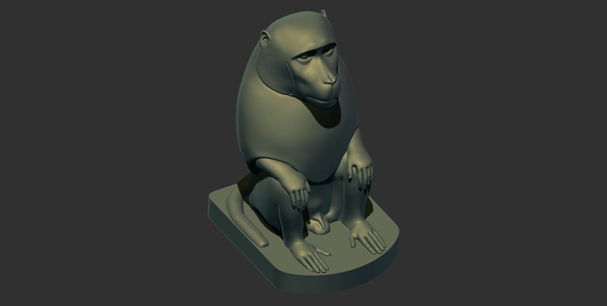 Thoth baboon Pharaoh Egyptian God  3d printable model 3D print model_8