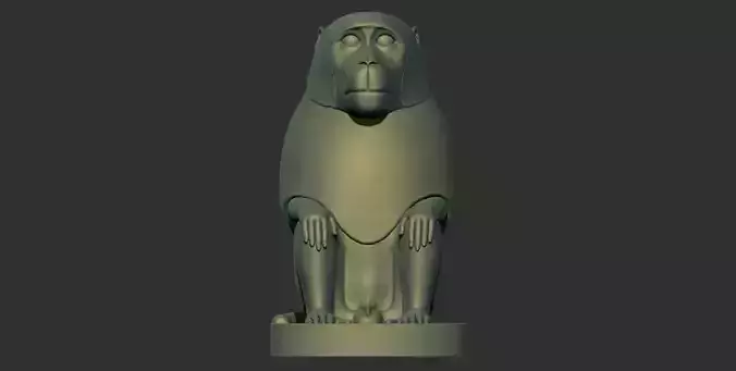 Thoth baboon Pharaoh Egyptian God  3d printable model 3D print model