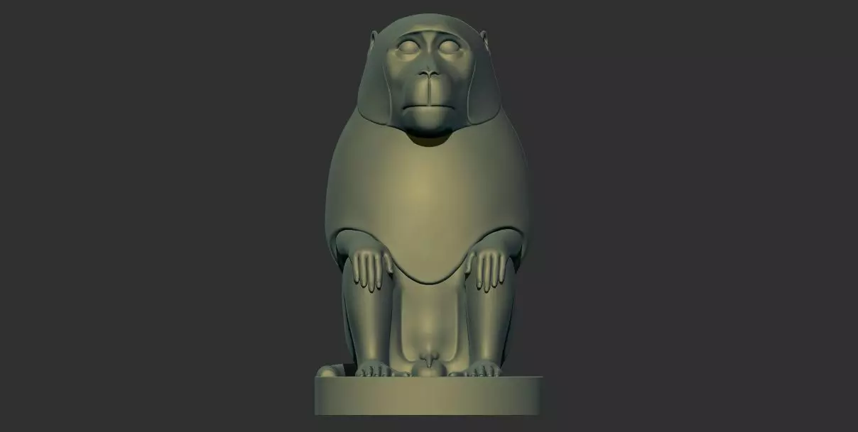 Thoth baboon Pharaoh Egyptian God  3d printable model 3D print model_0