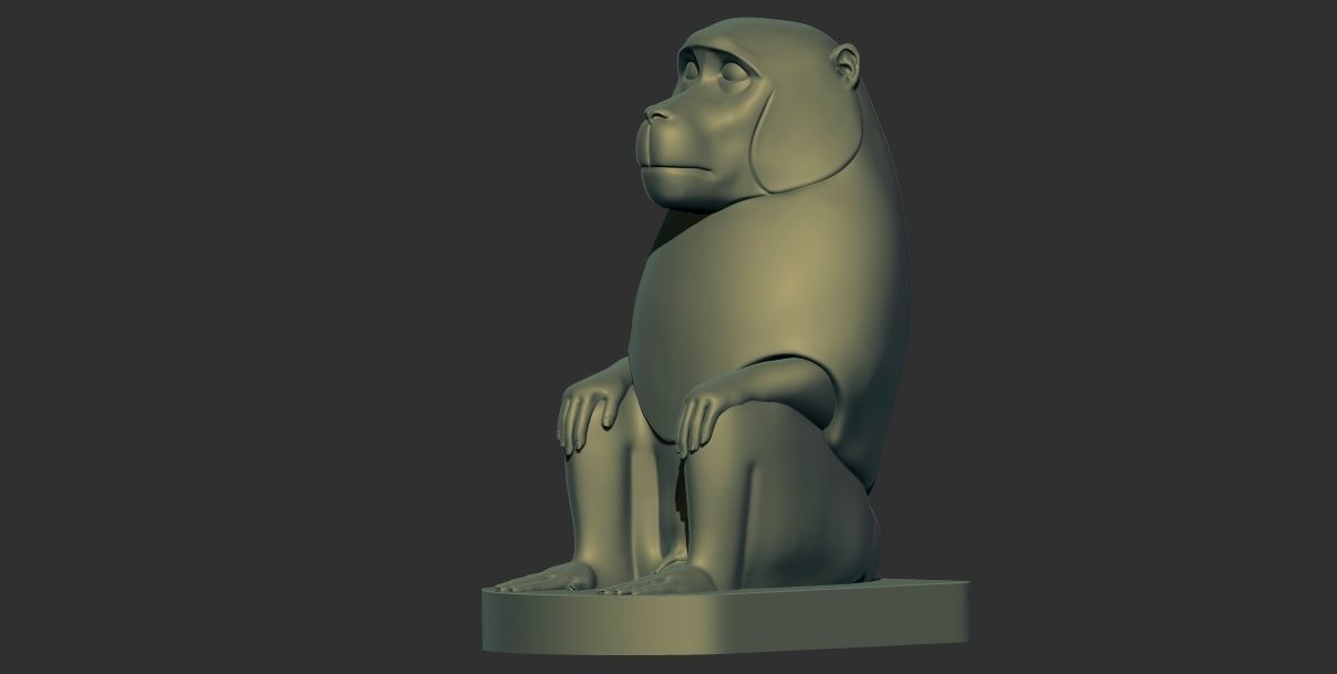 Thoth baboon Pharaoh Egyptian God  3d printable model 3D print model_2