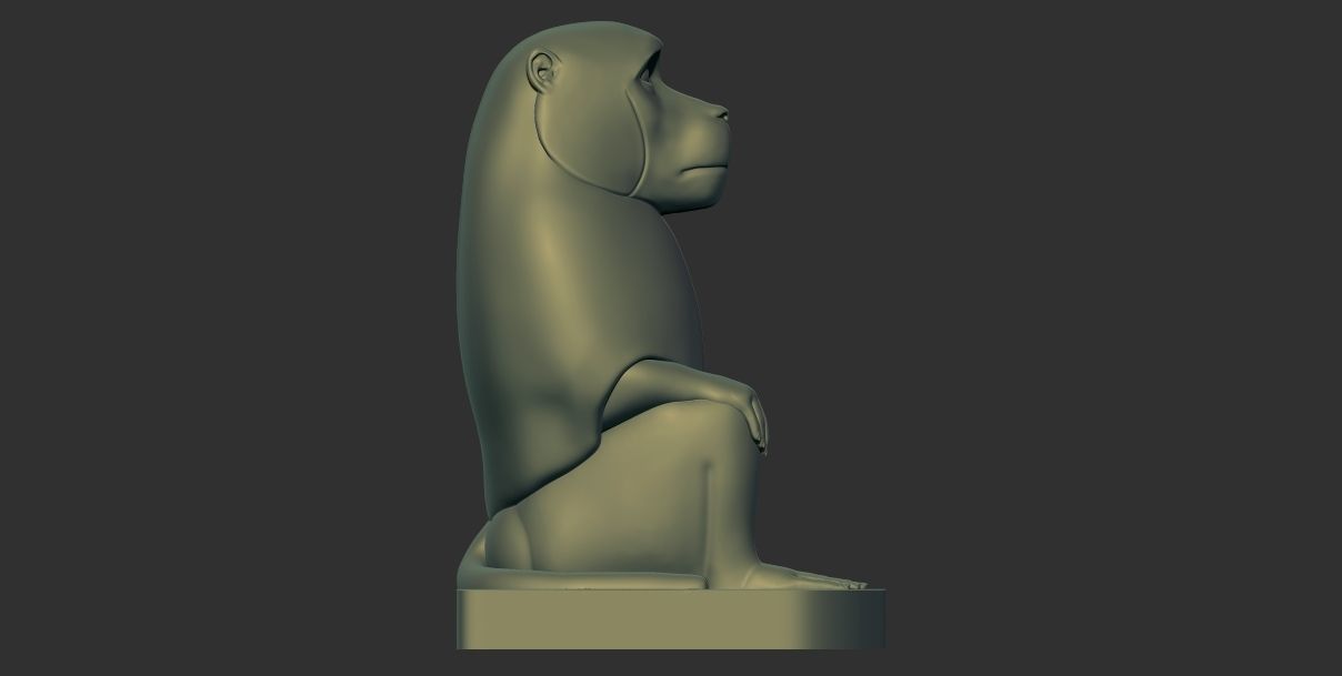 Thoth baboon Pharaoh Egyptian God  3d printable model 3D print model_9