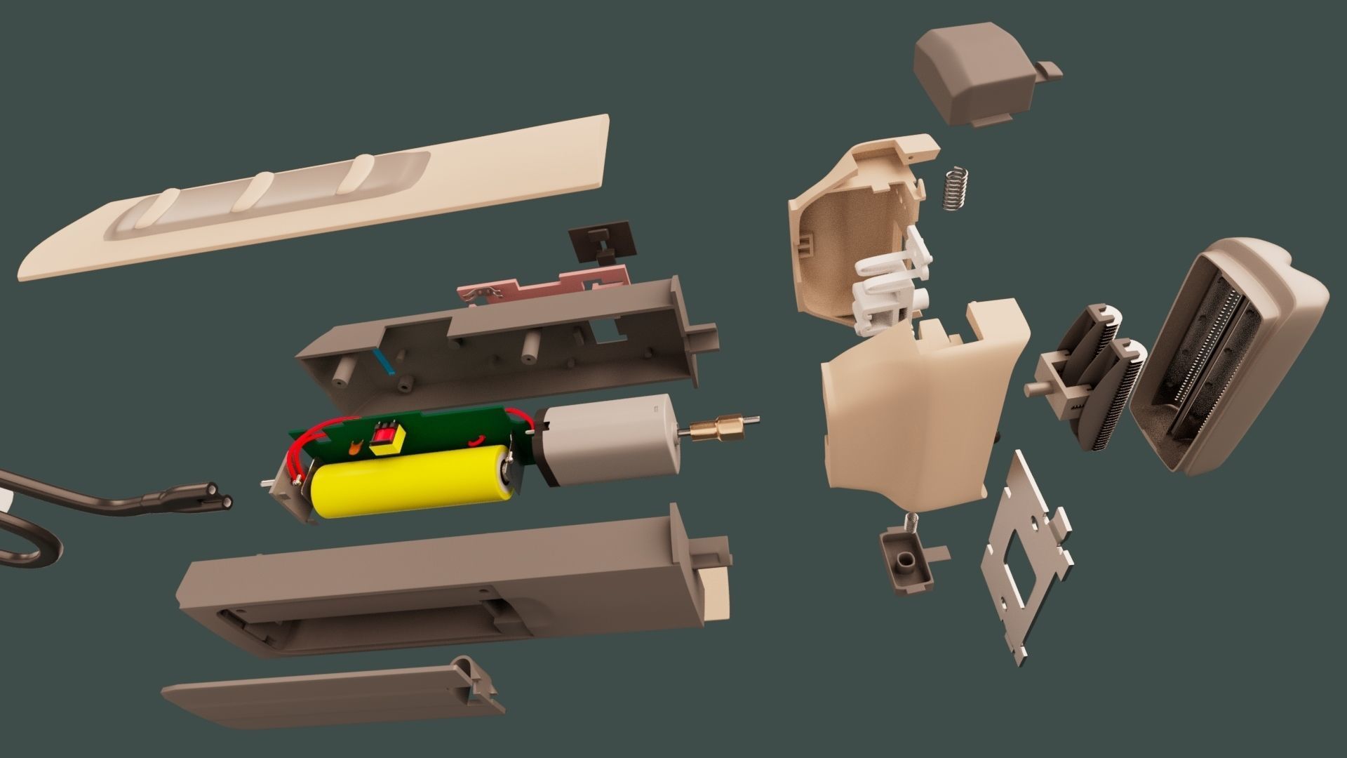 Electric foil Shaver 3D model_30