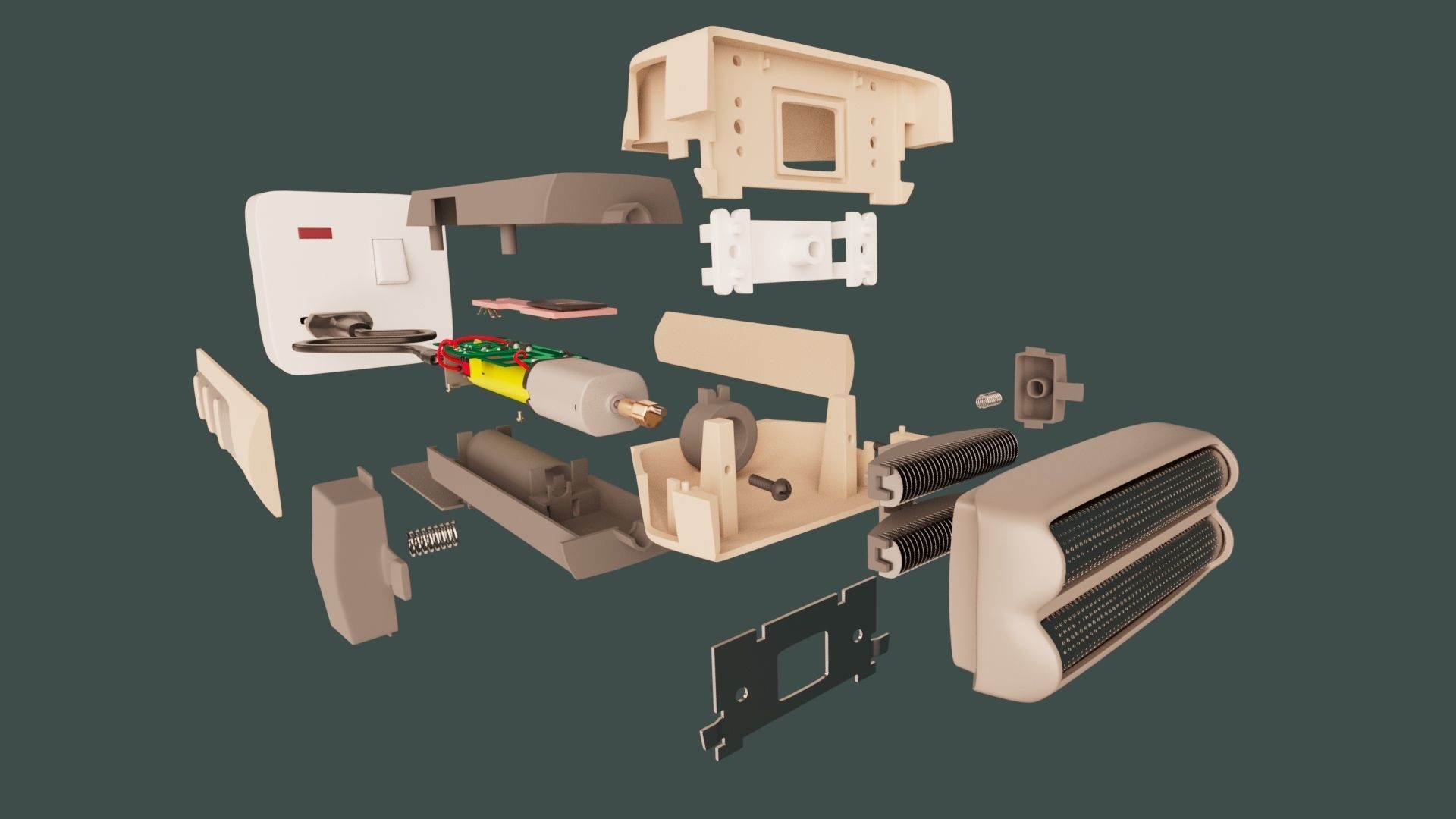 Electric foil Shaver 3D model_28