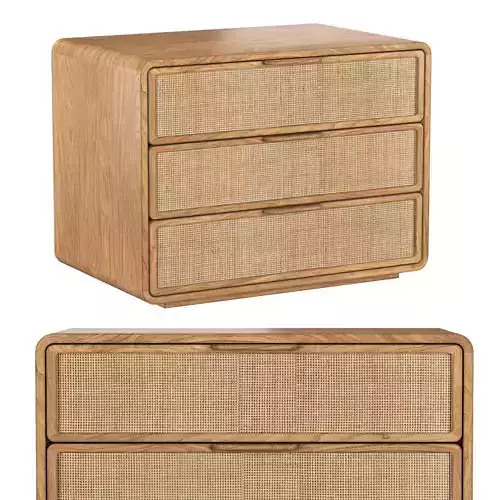 SANTIAGO CANE CLOSED NIGHTSTAND