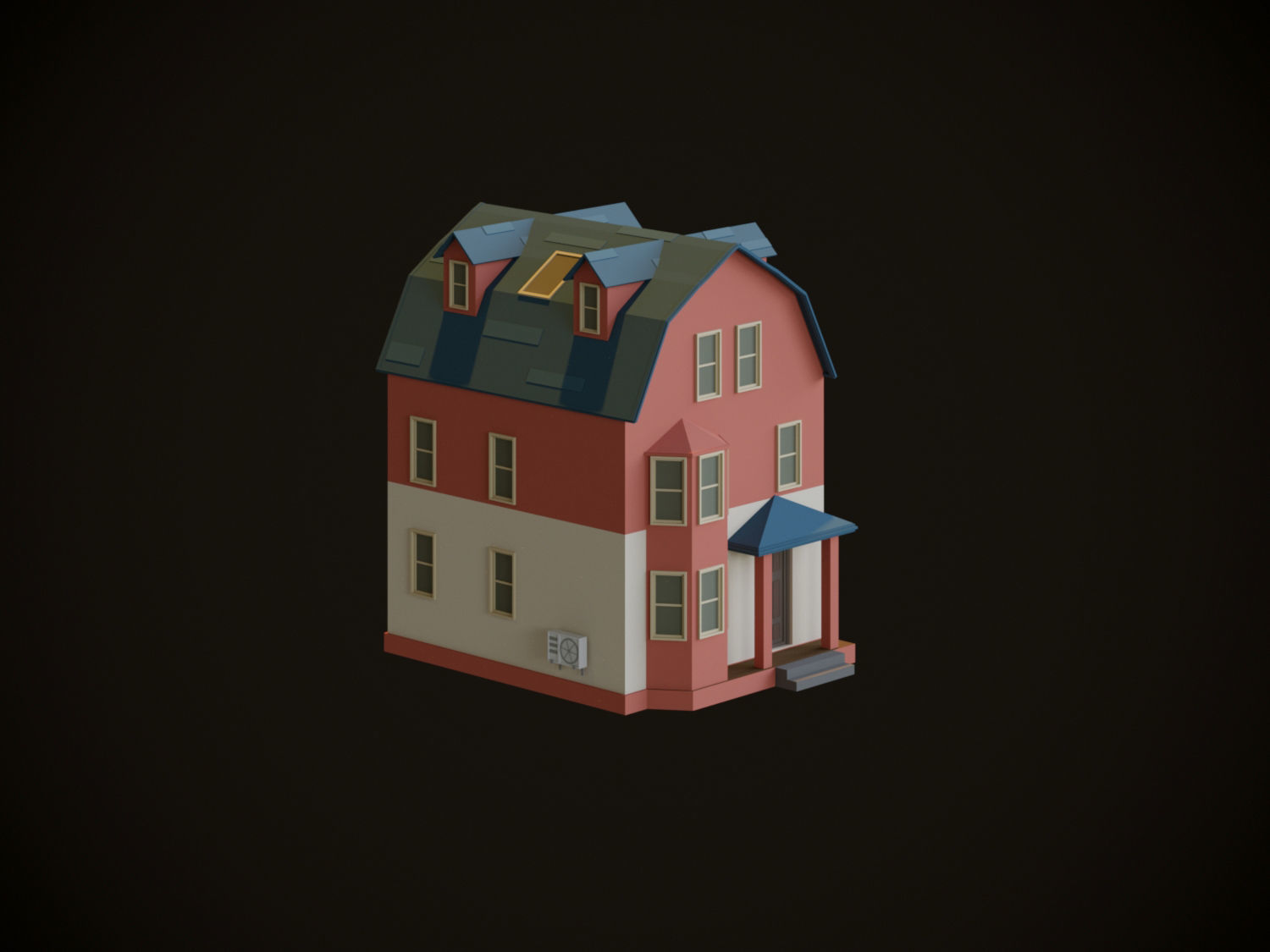 Cartoon Houses 3D model_14