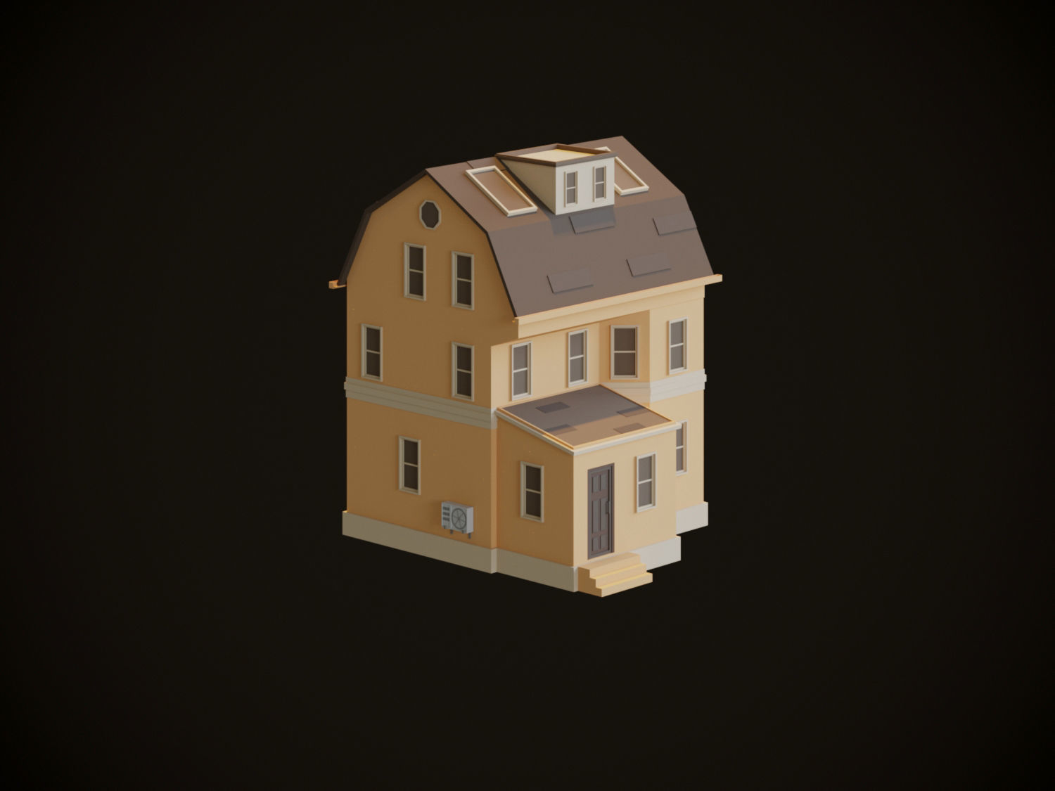 Cartoon Houses 3D model_16
