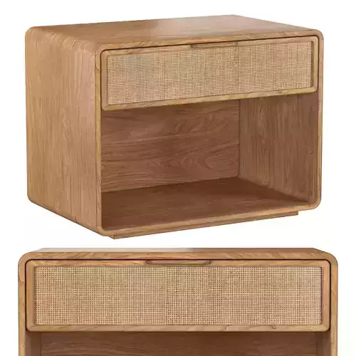 SANTIAGO CANE OPEN NIGHTSTAND