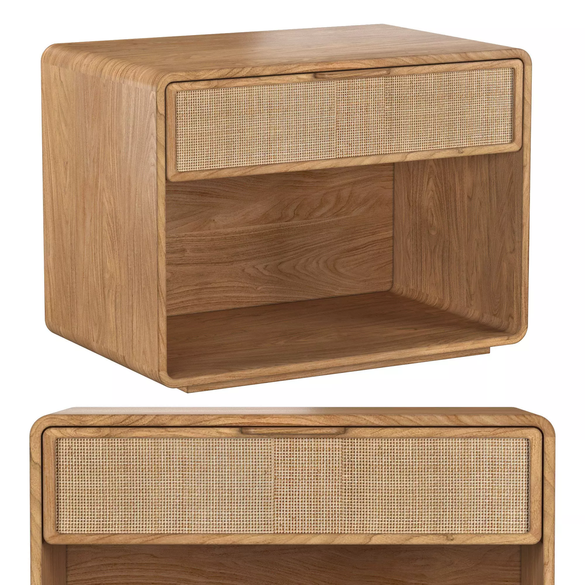 SANTIAGO CANE OPEN NIGHTSTAND 3D model_0