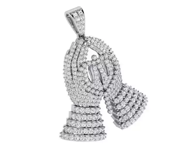 Pray French Pave Pendant 3996