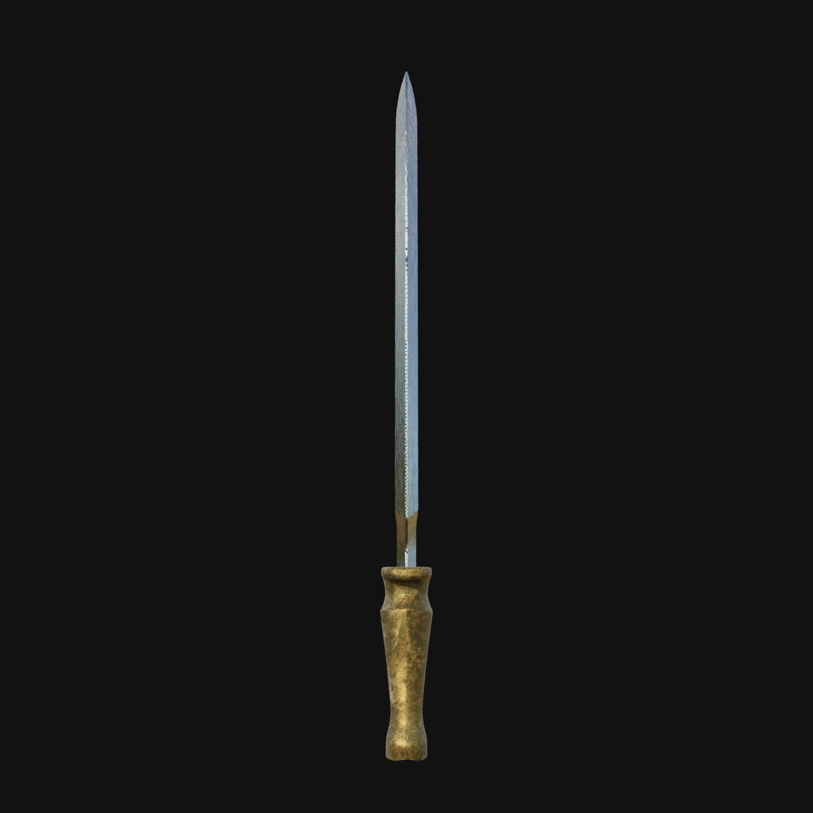 Shadowstrike Shiv Stealthy 3D Model Dagger for Digital Assassins 3D model_6