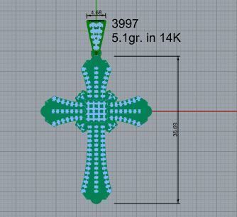 Cross Pendant 3997 3D print model_4