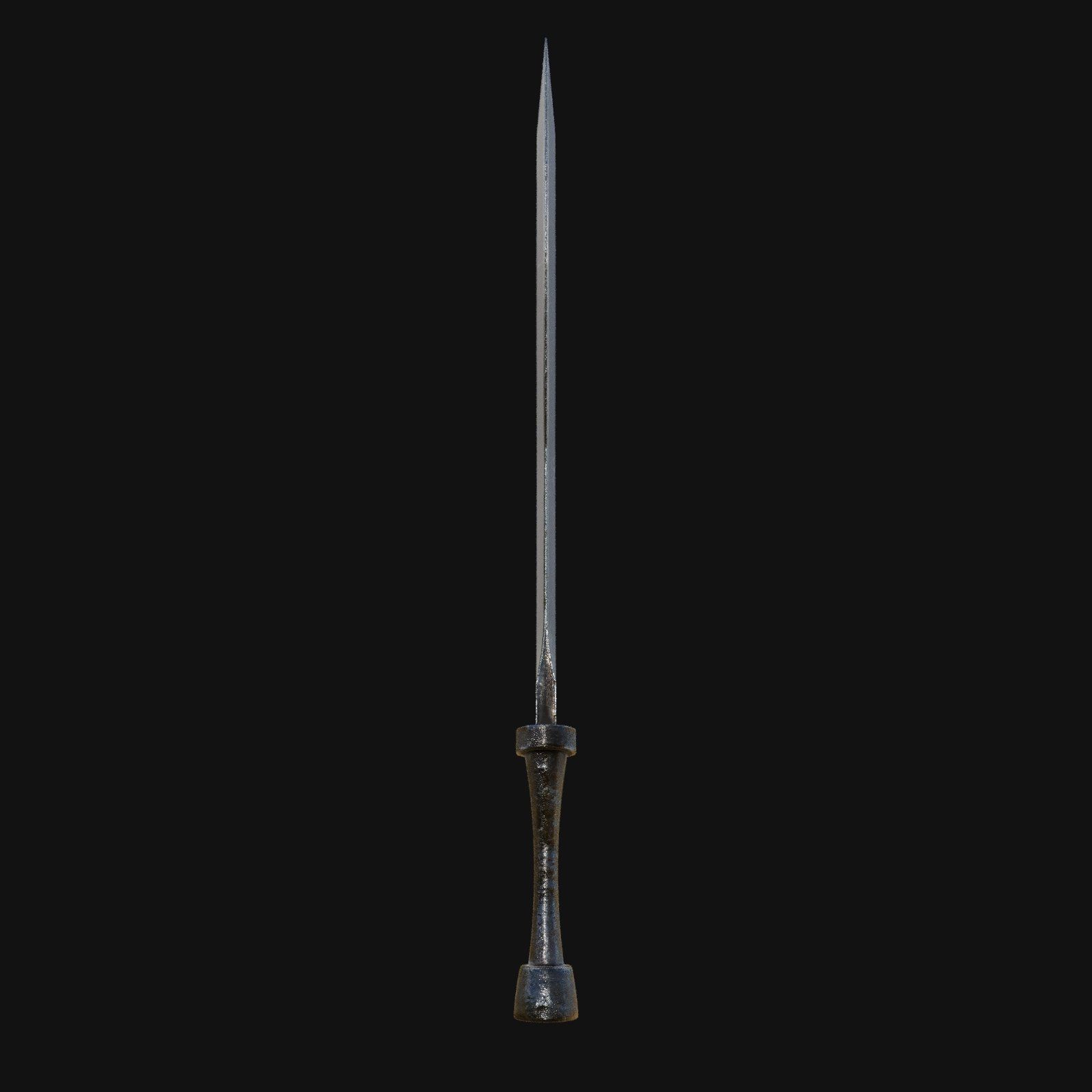 Nocturnal Nemesis Shadowy 3D Model Dagger for Digital Assassins 3D model_3