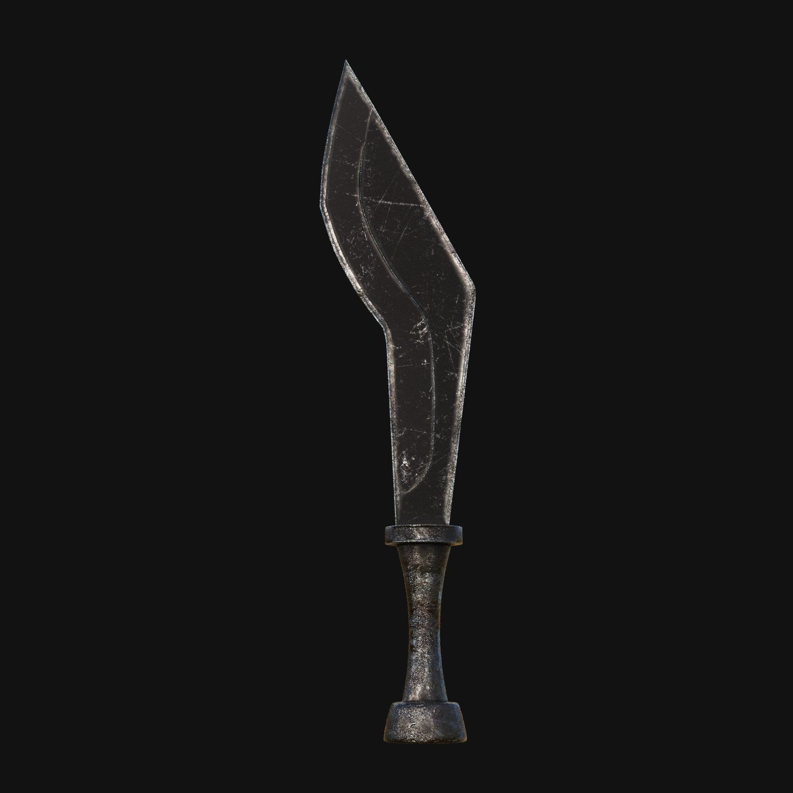 Nocturnal Nemesis Shadowy 3D Model Dagger for Digital Assassins 3D model_2