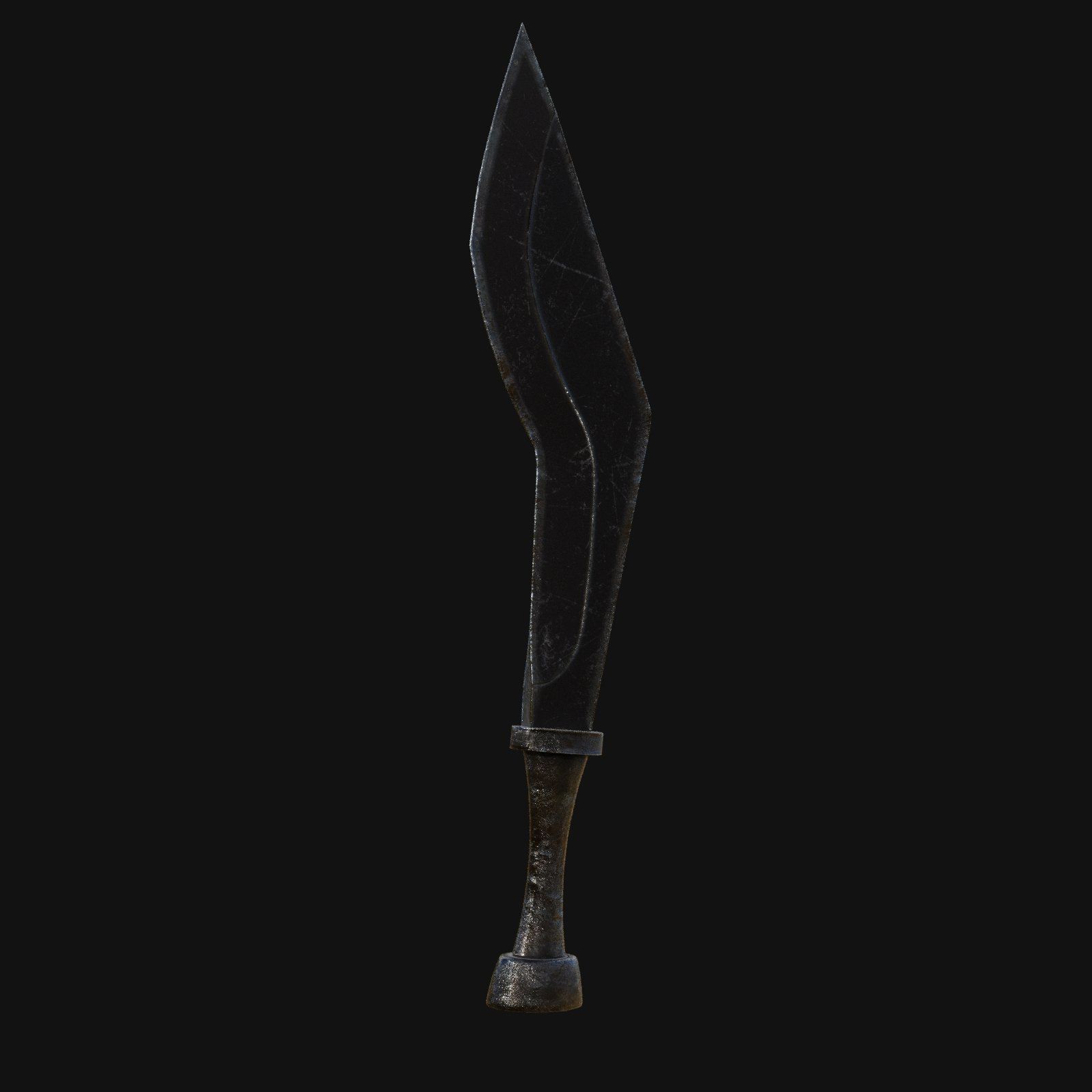 Nocturnal Nemesis Shadowy 3D Model Dagger for Digital Assassins 3D model_7