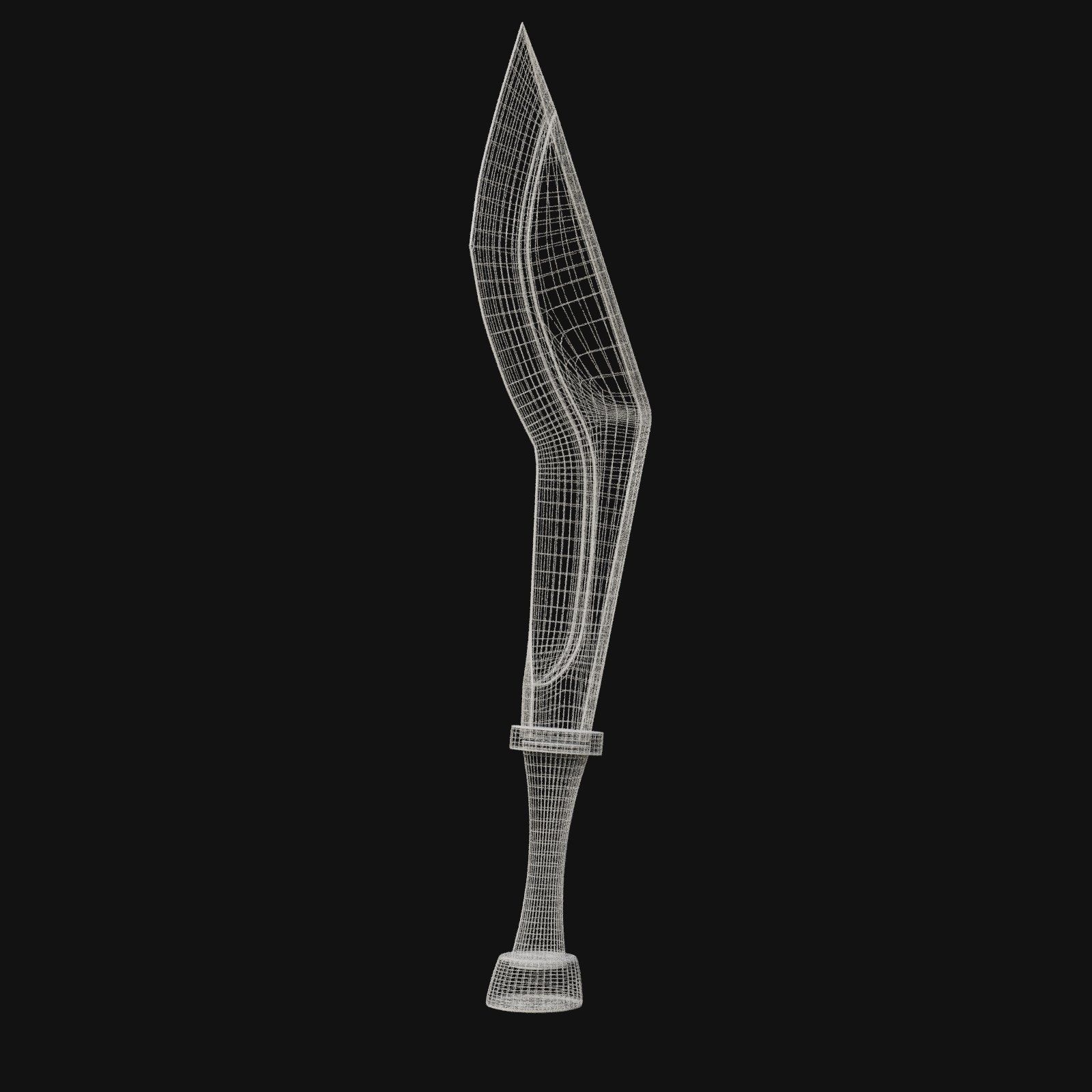 Nocturnal Nemesis Shadowy 3D Model Dagger for Digital Assassins 3D model_4