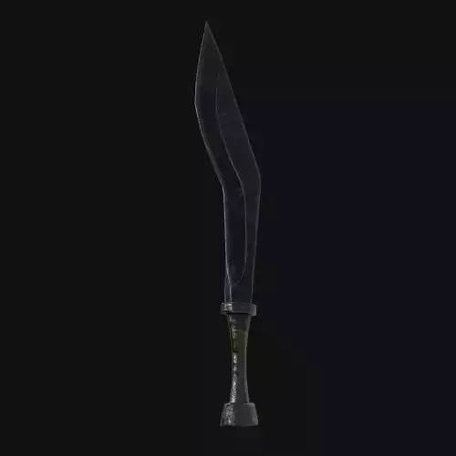 Nocturnal Nemesis Shadowy 3D Model Dagger for Digital Assassins