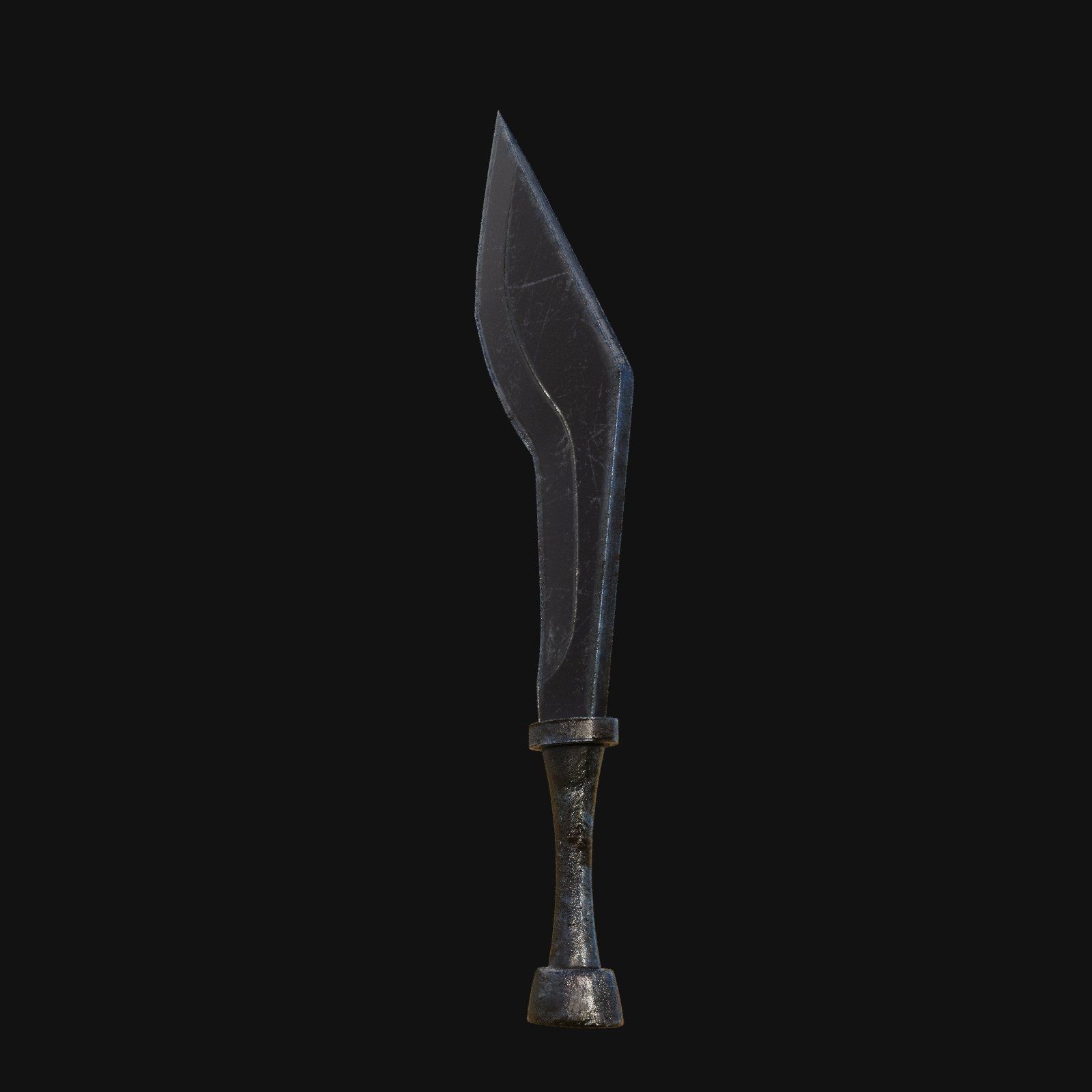 Nocturnal Nemesis Shadowy 3D Model Dagger for Digital Assassins 3D model_8