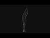 Nocturnal Nemesis Shadowy 3D Model Dagger for Digital Assassins 3D model_1
