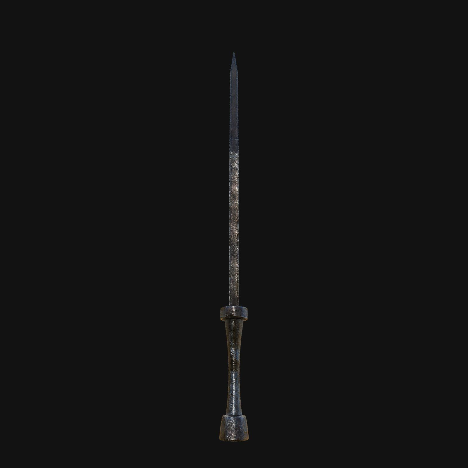 Nocturnal Nemesis Shadowy 3D Model Dagger for Digital Assassins 3D model_6