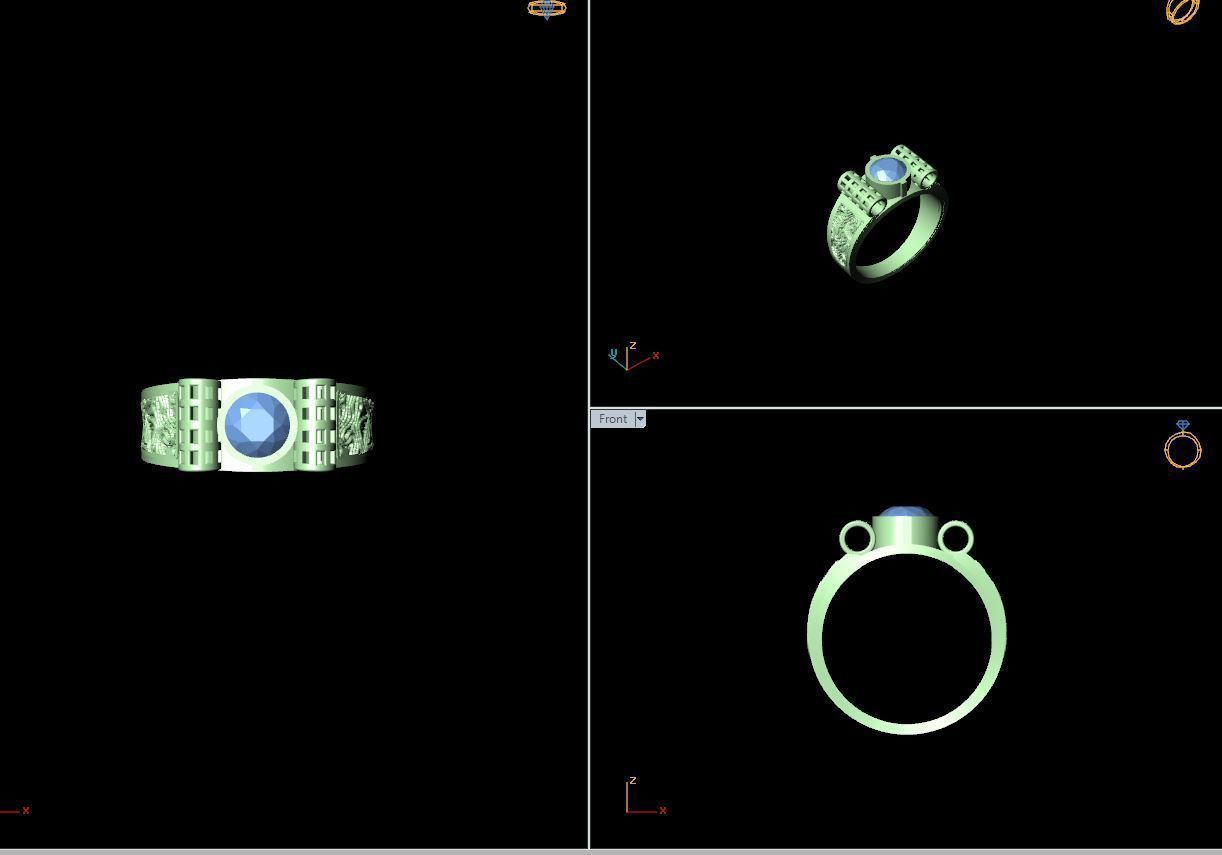 50 SINGLE STONE RING CLOSE SETTING  3D print model_35