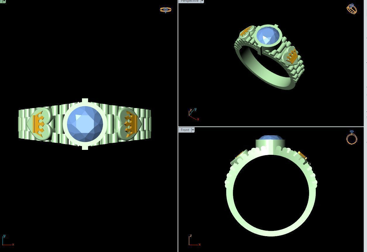 50 SINGLE STONE RING CLOSE SETTING  3D print model_19