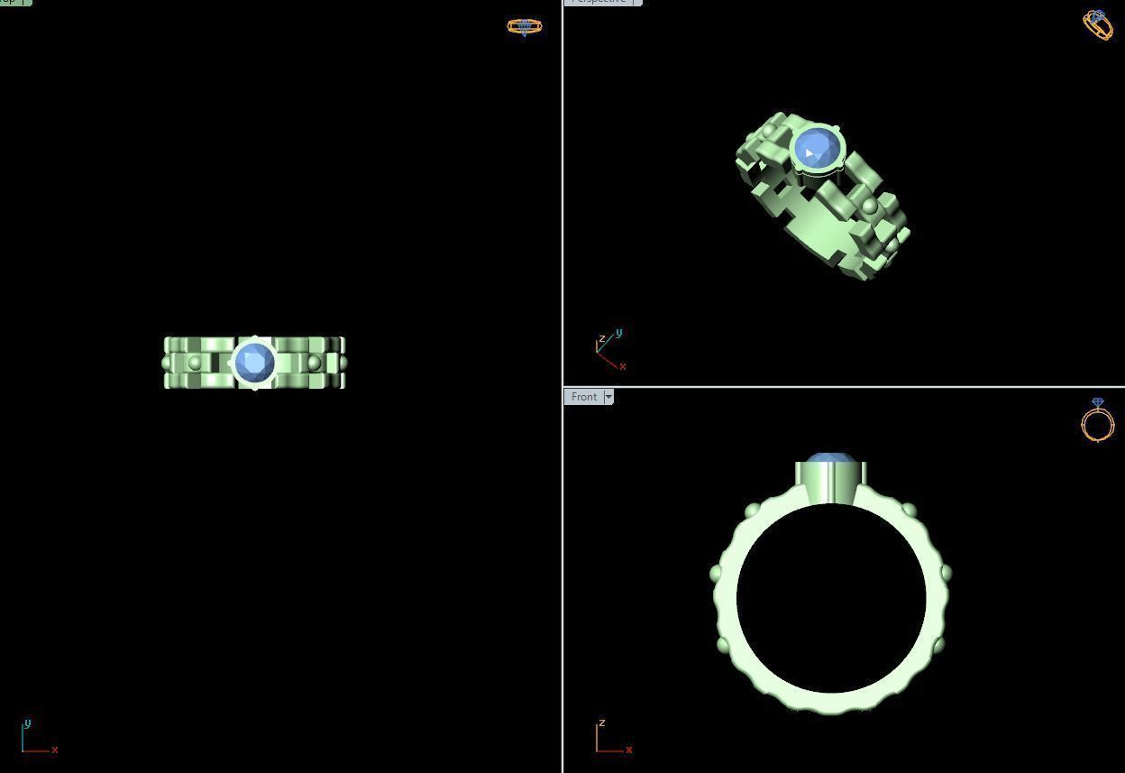 50 SINGLE STONE RING CLOSE SETTING  3D print model_29