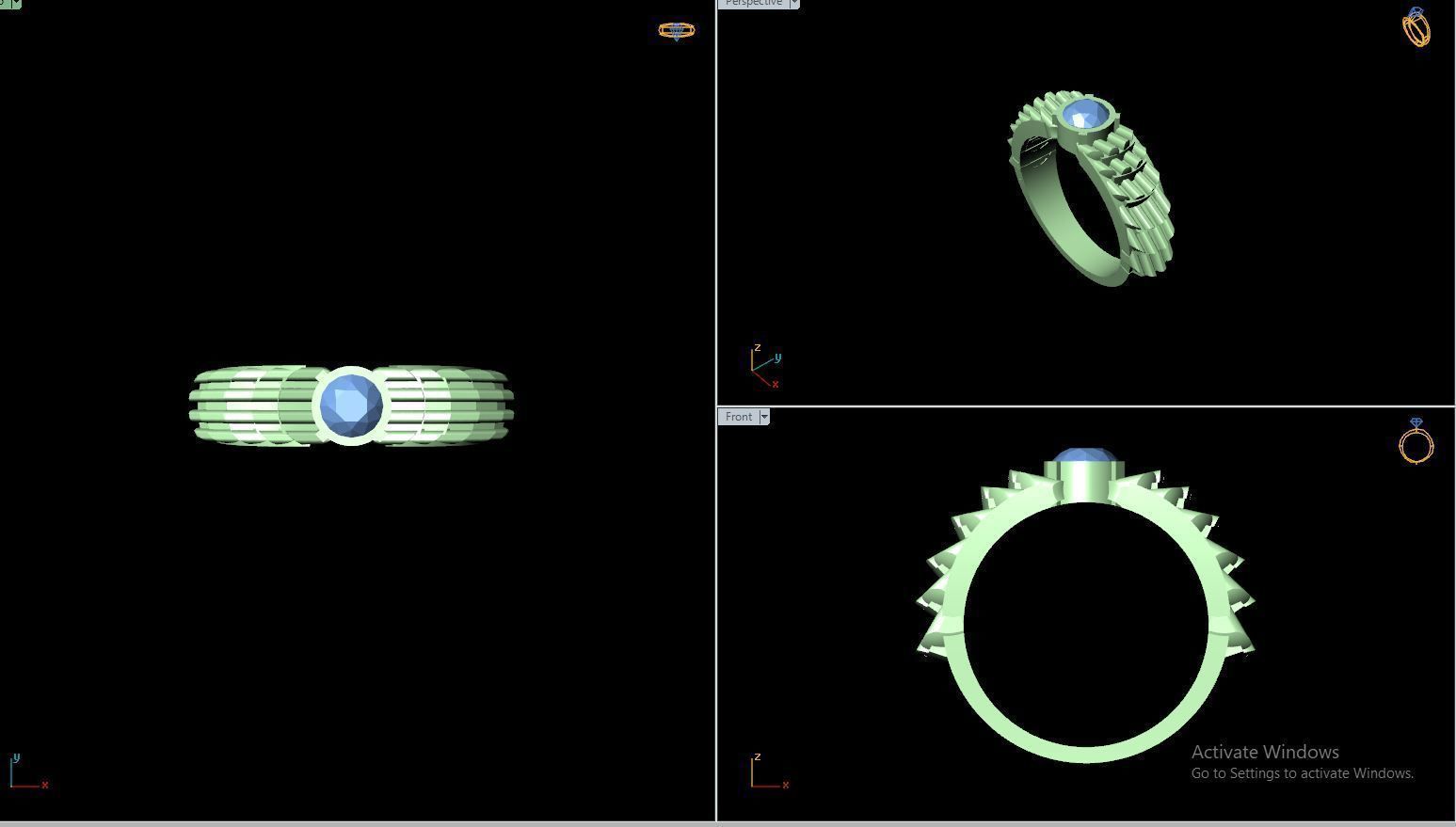 50 SINGLE STONE RING CLOSE SETTING  3D print model_53