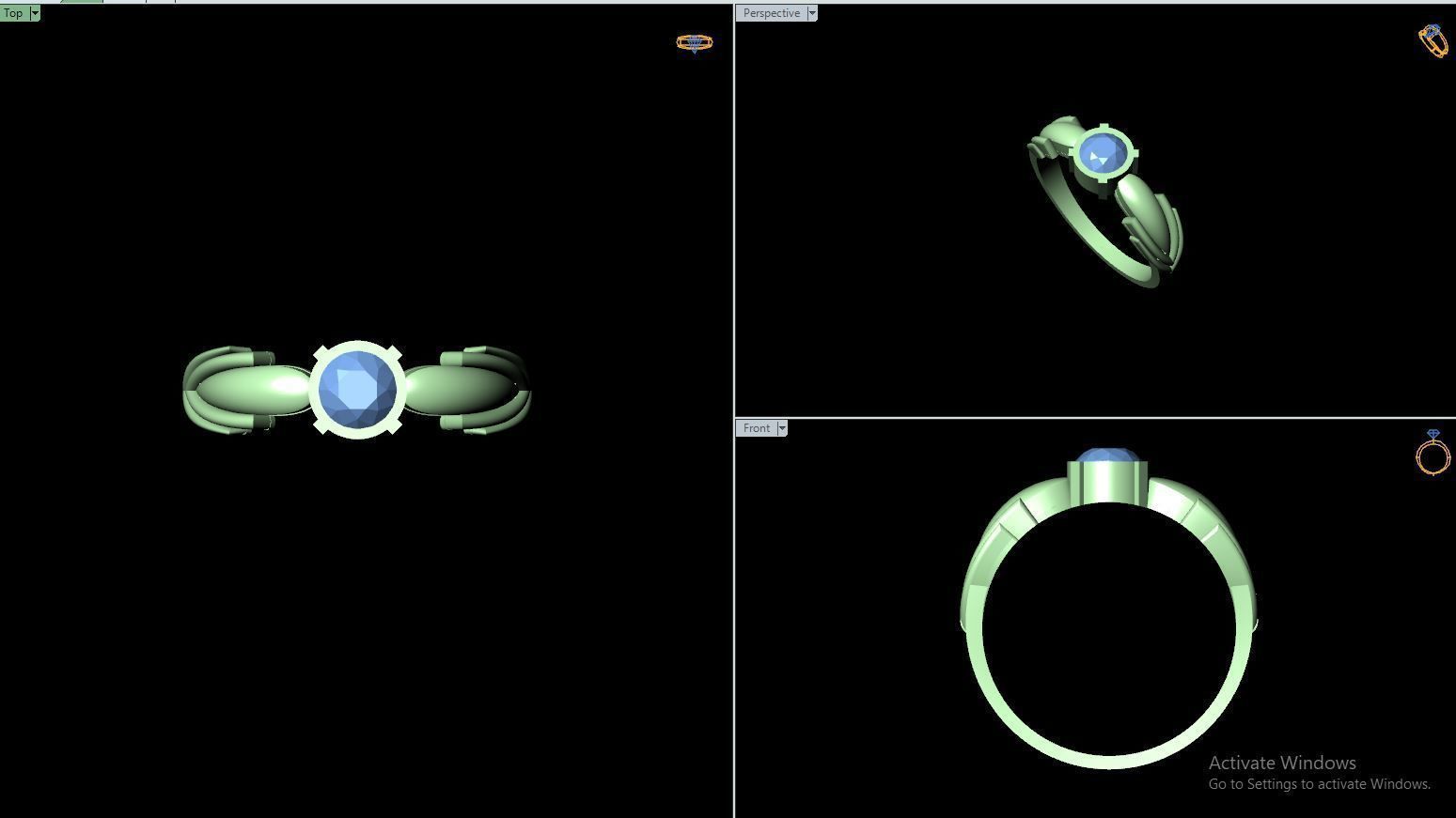 50 SINGLE STONE RING CLOSE SETTING  3D print model_17