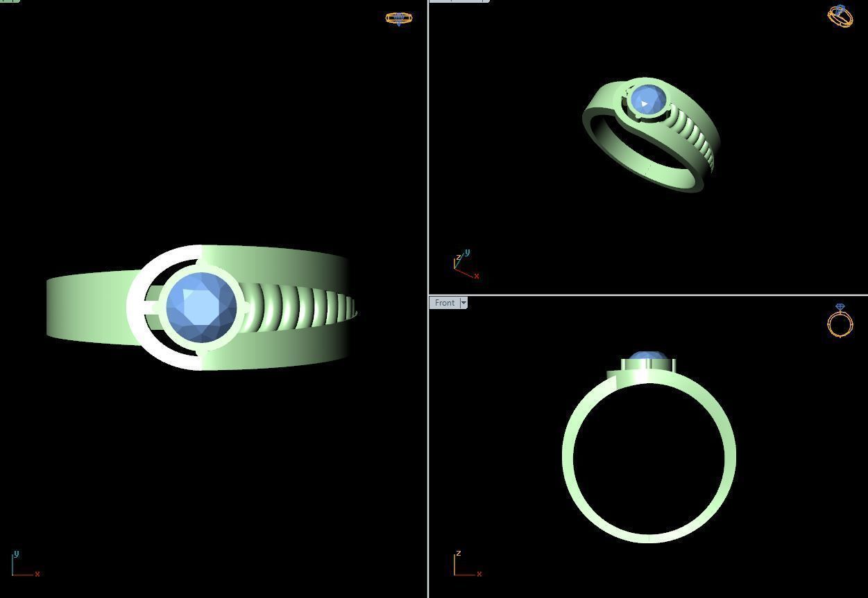 50 SINGLE STONE RING CLOSE SETTING  3D print model_32