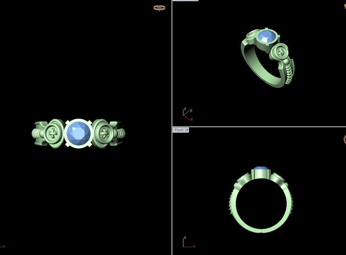 50 SINGLE STONE RING CLOSE SETTING  3D print model_45