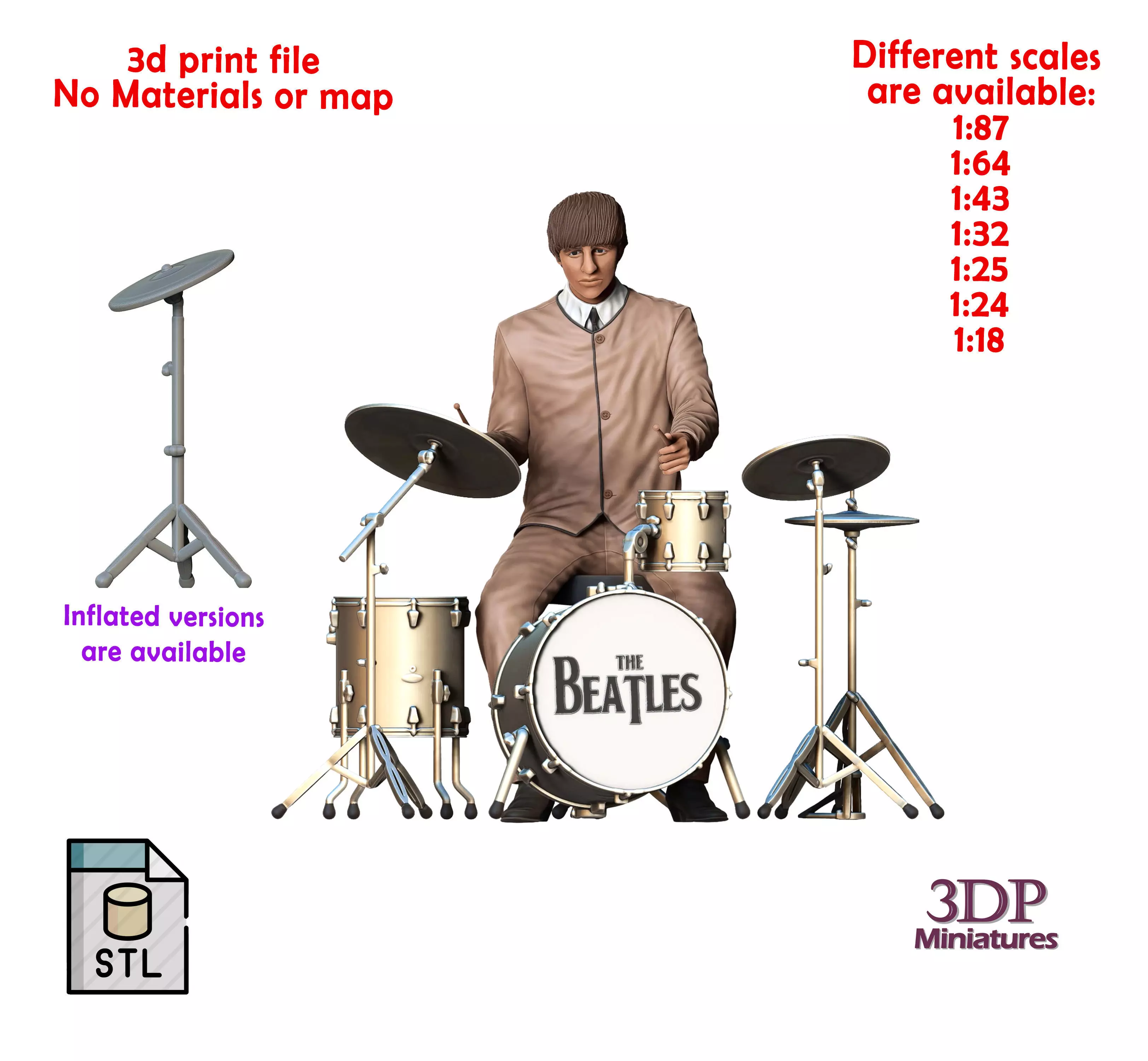 N4 THE BEATLES RINGO STARR ALL PARTS ARE SEPARATED 3D print model_0