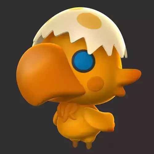Cute Chocobo 3D Model